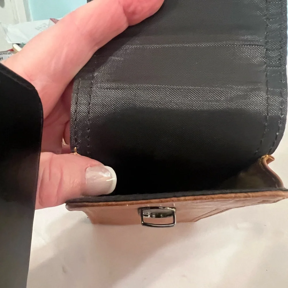 Hendwin Brown Leather Phone Pouch with Attached Belt Loop